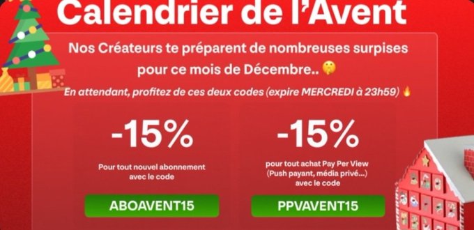 Codes promos de No&euml;l sur #mym sur tous les abonnements et les m&eacute;dias on demand ! ✨️ Je vous rappelle<a href="/tag/mym"class="tags">#mym</a><a href="/tag/mymfans"class="tags"><span>#mymfans</span></a><a href="/tag/codespromomym"class="tags"><span>#codespromomym</span></a>