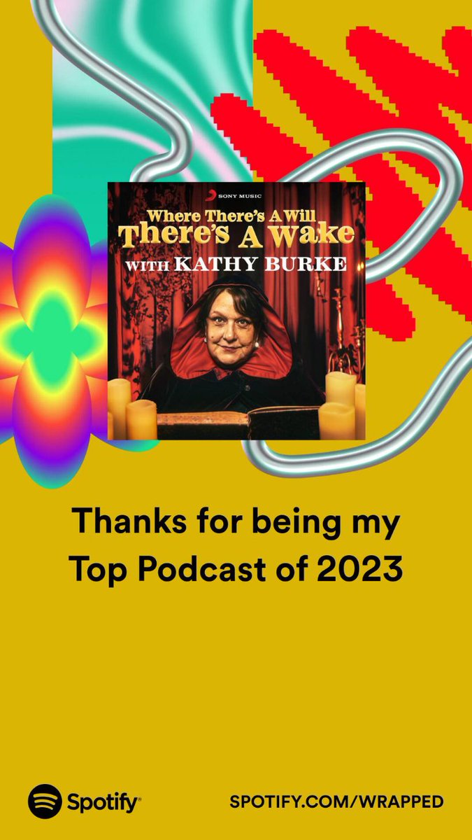 ArtyPigasso's tweet photo. @KathyBurke thanks for your amazingly hilarious podcast. Everyone should check it out! #podcasts #wrapped #comedy https://t.co/ApUFYbGWaI