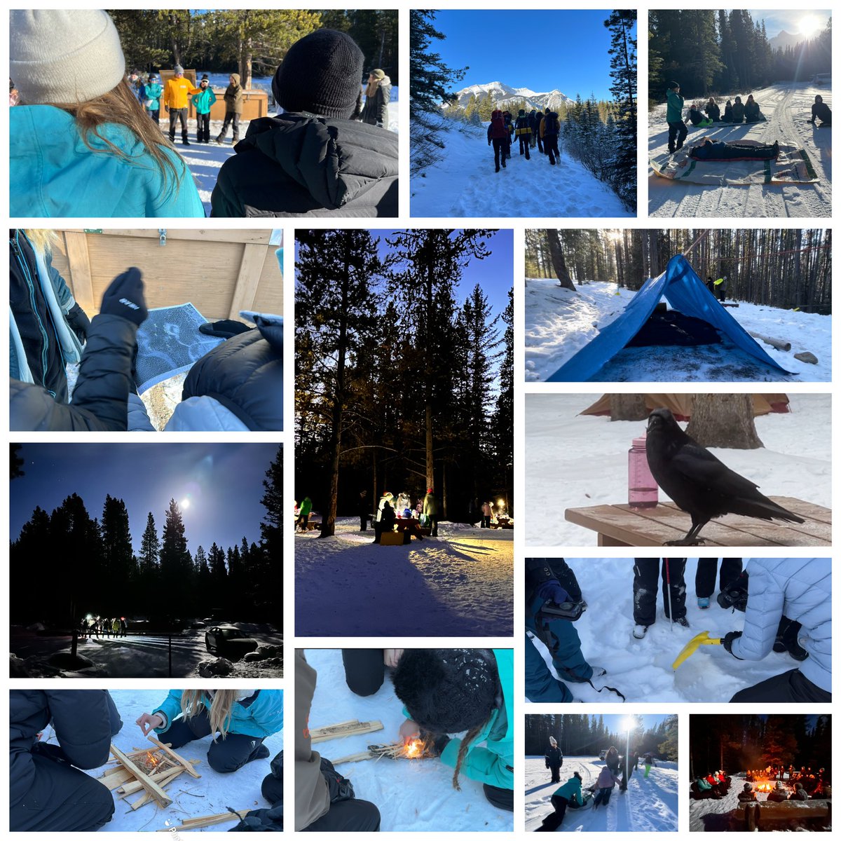 Extremely proud of the amazing Gr 9 ODL students. Another incredible Winter Survival Camp. Not everyone gets to experience the great outdoors in -12 w/only a tarp! Learning avalanche skills, survival first-aid & more! #outdoorleadership @yyCBEdu @albertateachers @takemeoutside