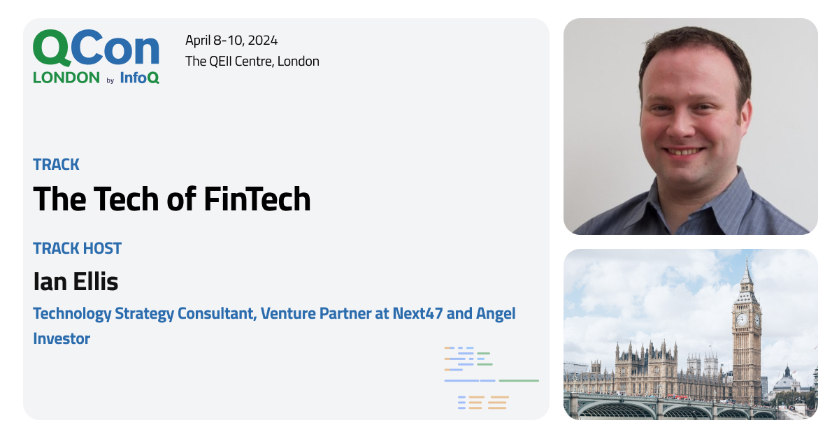 🤔 What technology have both #FinTech and established financial services adopted? Ian Ellis, Technology Strategy Consultant, is hosting a track at #QConLondon (April 8-10, 2024) with presenters from both sides. Explore more: bit.ly/46AL7JQ #SoftwareConference