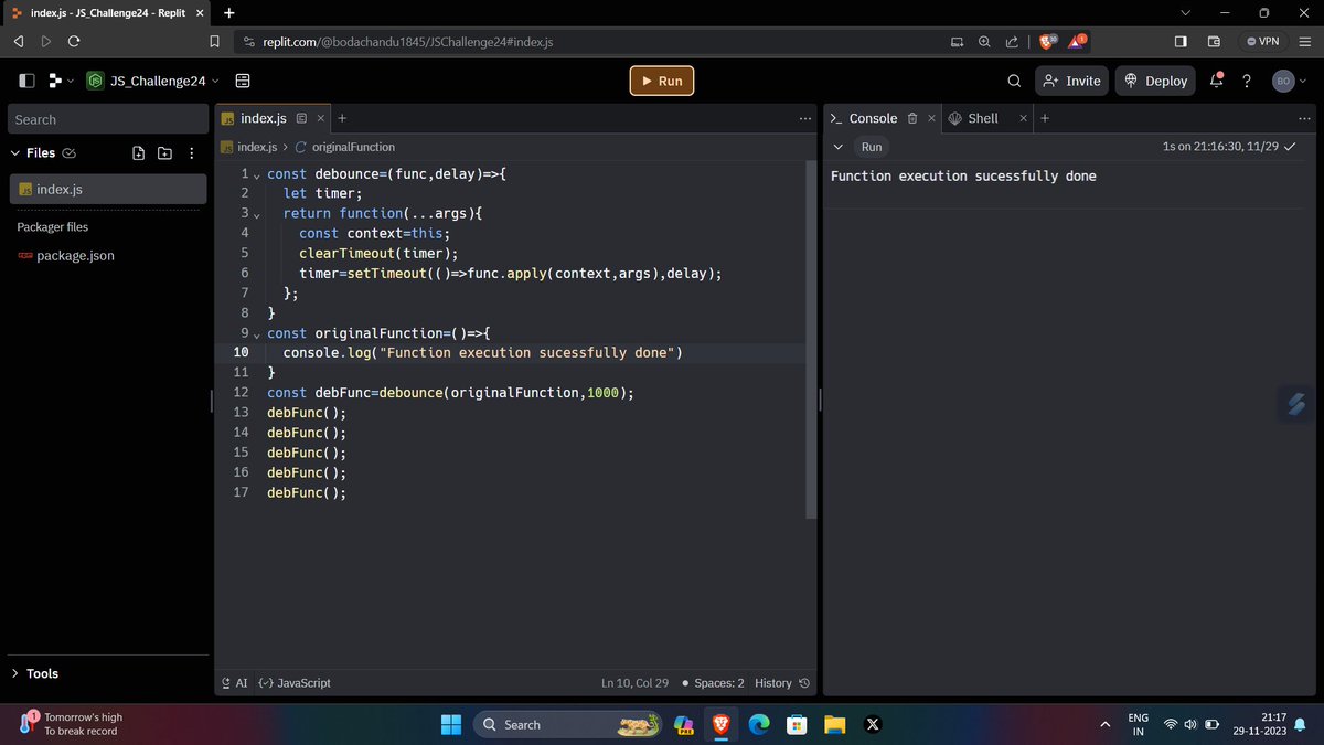 srikanth2717's tweet photo. Here's the #day24challenge of #30daysofjavascript with
@scaler_official
#scalerDiscord #ScalerTopic https://t.co/oqcZy1gs41