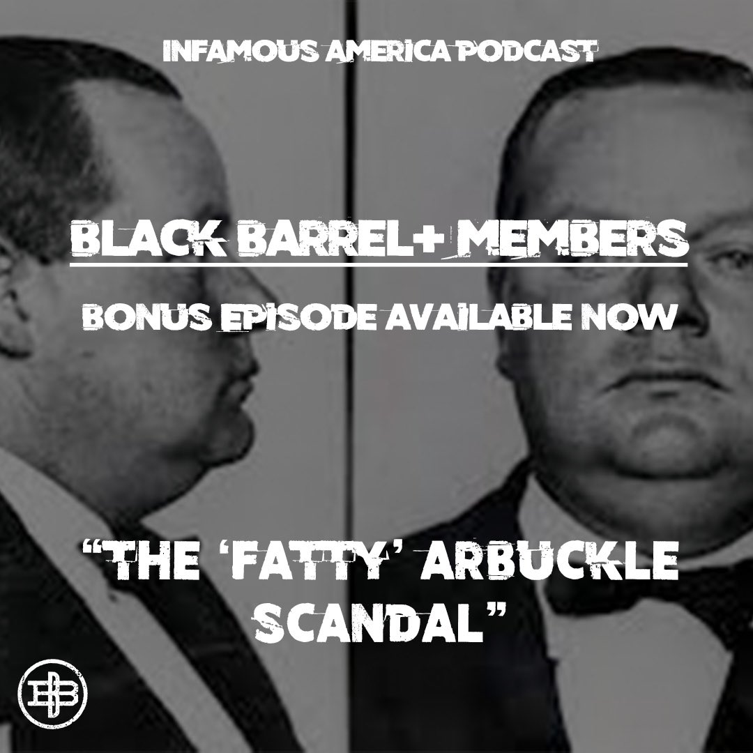 BBarrelMedia's tweet photo. Black Barrel Plus members, enjoy a bonus episode of Infamous America about another crazy scandal from the early days of Hollywood… https://t.co/j1vzLFKR4k