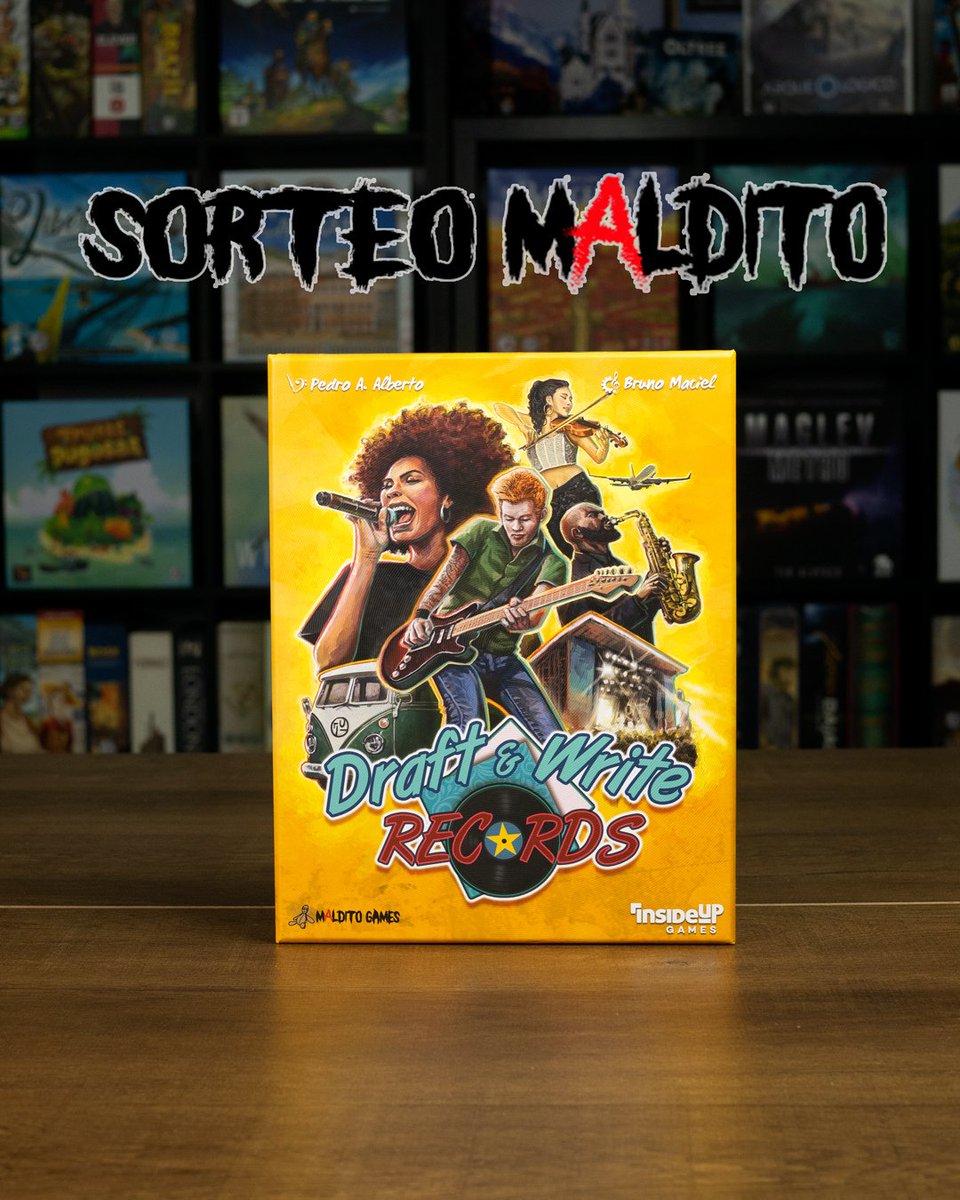 🔴SORTEO🔴 Con motivo del lanzamiento de Draft & Write Records os proponemos un nuevo #sorteomaldito !!🎉🎉 Para participar debéis: 🔺Sigue la cuenta @MalditoGamesES 🔺Retwittear 🔺Menciona 3 personas con las que jugarías Anunciaremos la persona ganadora el 05/12/23 ¡Suerte!