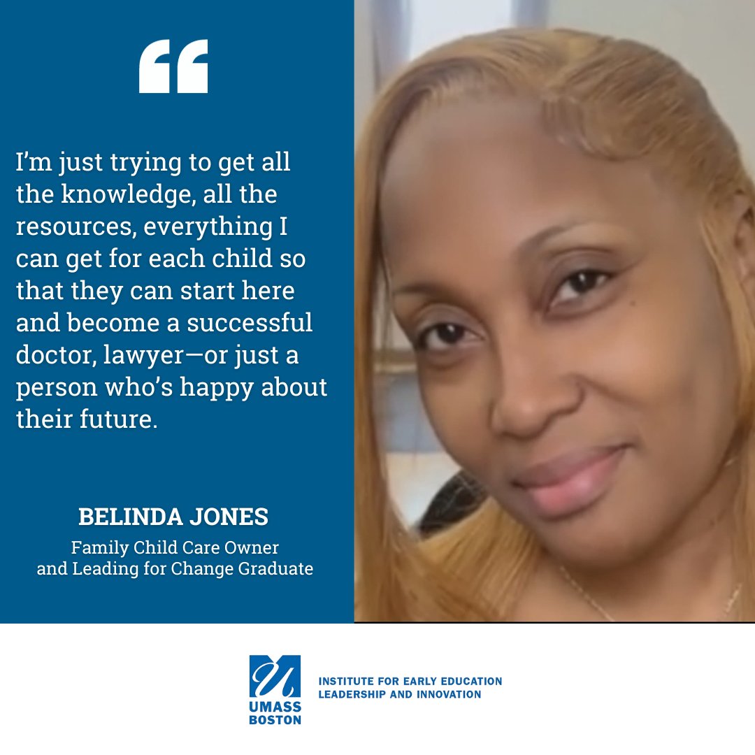 Read how Leading for Change, our 14-week professional development program, provided Belinda Jones with the additional tools, knowledge &amp; professional networking she sought to strengthen &amp; grow her family child care business: bit.ly/3PY2WgY 

#EarlyEdMA #ECE #EarlyEd