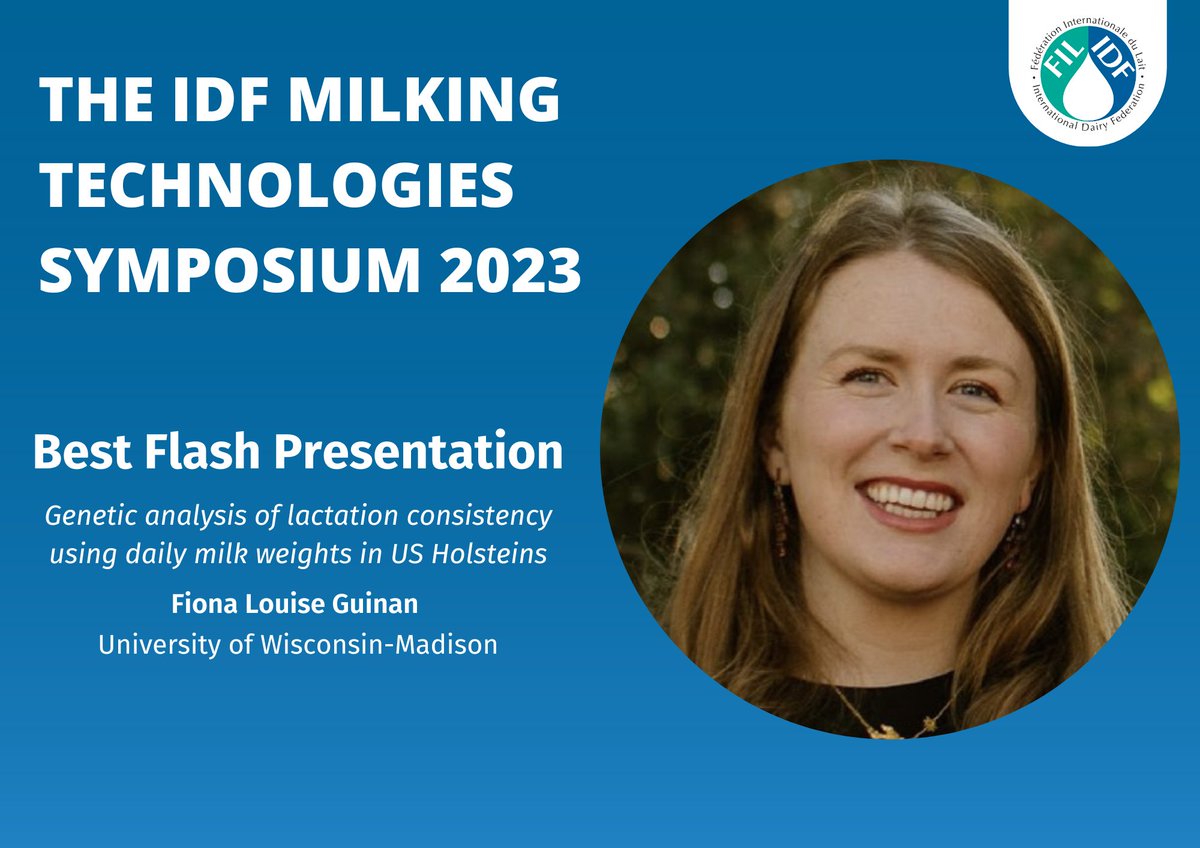 Congratulations to the winners of the awards from the IDF's Milking Technologies Symposium! 🎉 

The recordings of the sessions will be available to purchase for on-demand watching soon here: bit.ly/3NOjqEw

#WeAreDairy #ProudToBeDairy #IDFmilkingtechnologies2023