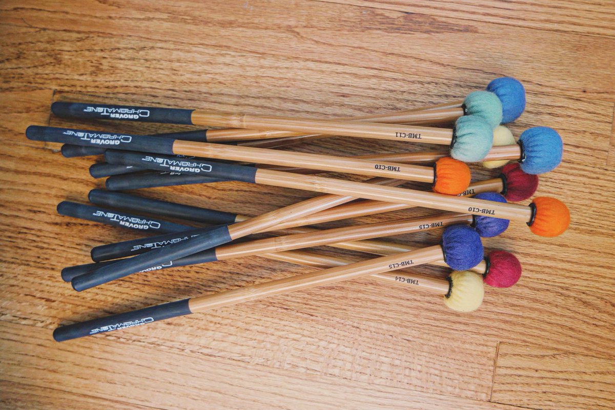 GroverProPerc's tweet photo. Grover Pro ChromaTone™ Mallets
Constructed to the highest professional standards, our redesigned ChromaTone II Timpani Mallets cost significantly less than many hand-made timpani professional mallets!
#groverpropercussion #ChromaTone™ #grovermallets #mallets #timpanimallets https://t.co/6CCYfJW32x