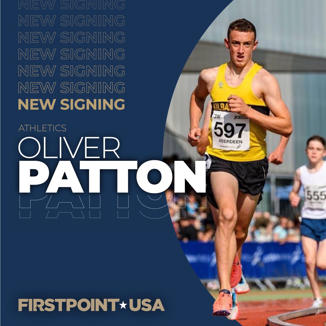 firstpointusa's tweet photo. NEW SIGNING ✍️
We are delighted to announce the signing of Great Britain 🇬🇧 and Scotland 🏴 international track star Oliver Patton to the #FirstPointFamily
Sport: Track & Field
Main Event: 1500m
Club: Kilbarchan
County: Scotland West
Class of: 2024
Welcome to the team, Oliver! 🏃🏻♂️🇺🇸