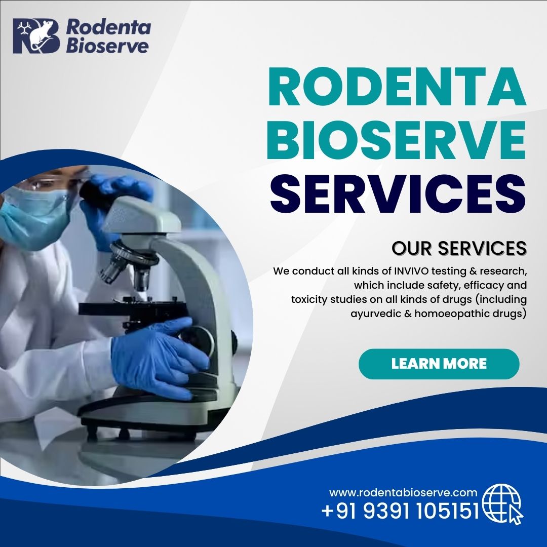 Rodenta Bioserve DELIVER - Excellence in Research & Testing! 🌐🔬 Our commitment is to provide the best in INVIVO testing and research.

 #RodentaBioserve #ResearchAndTesting #INVIVOStudies #EfficacyTesting #ToxicityStudies #MedicalResearch #DrugDevelopment #PrecisionInScience