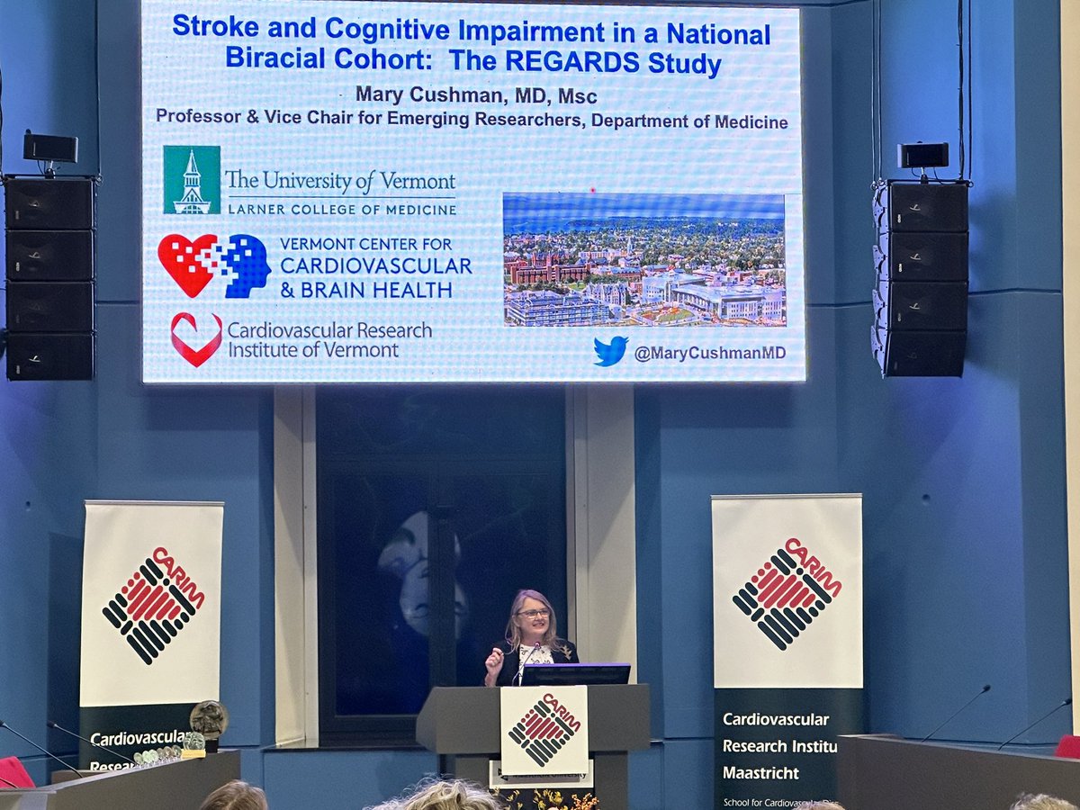 Brilliant presentation given by <a href="/MaryCushmanMD/">Mary Cushman 🫀🧠🩸</a> on #CARIMday23! <a href="/CARIMMaastricht/">CARIM</a>