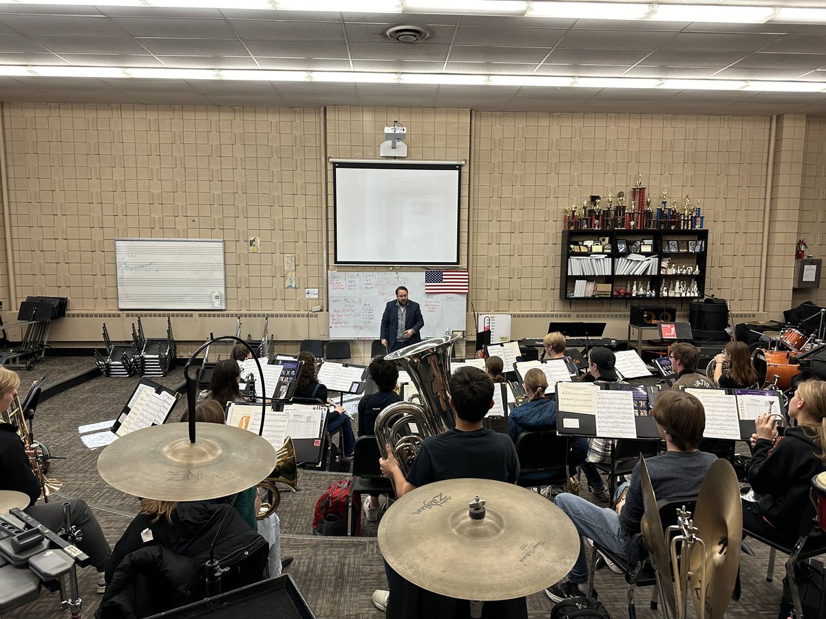 ehsbands's tweet image. The Symphonic Band was lucky to have Dr. Brandt from Morningside work with them on some of their music! Thank you Dr. Brandt for your help on our music!