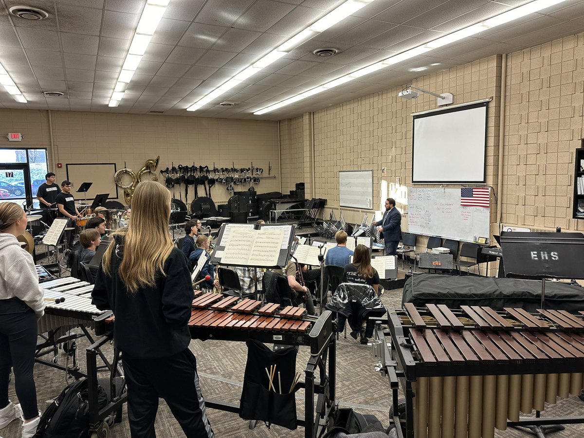 ehsbands's tweet image. The Symphonic Band was lucky to have Dr. Brandt from Morningside work with them on some of their music! Thank you Dr. Brandt for your help on our music!