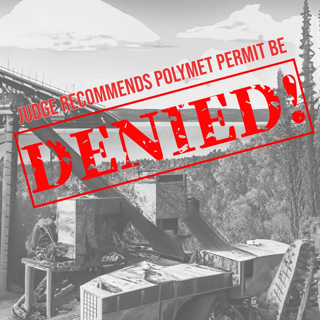 BREAKING: Yesterday, after five years of legal action following DNR’s flawed and short-sighted decision to issue PolyMet a Permit to Mine, an Administrative Law Judge recommended Minnesota DNR deny PolyMet’s Permit to Mine. This is a monumental decision! #mnleg 🧵1/5
