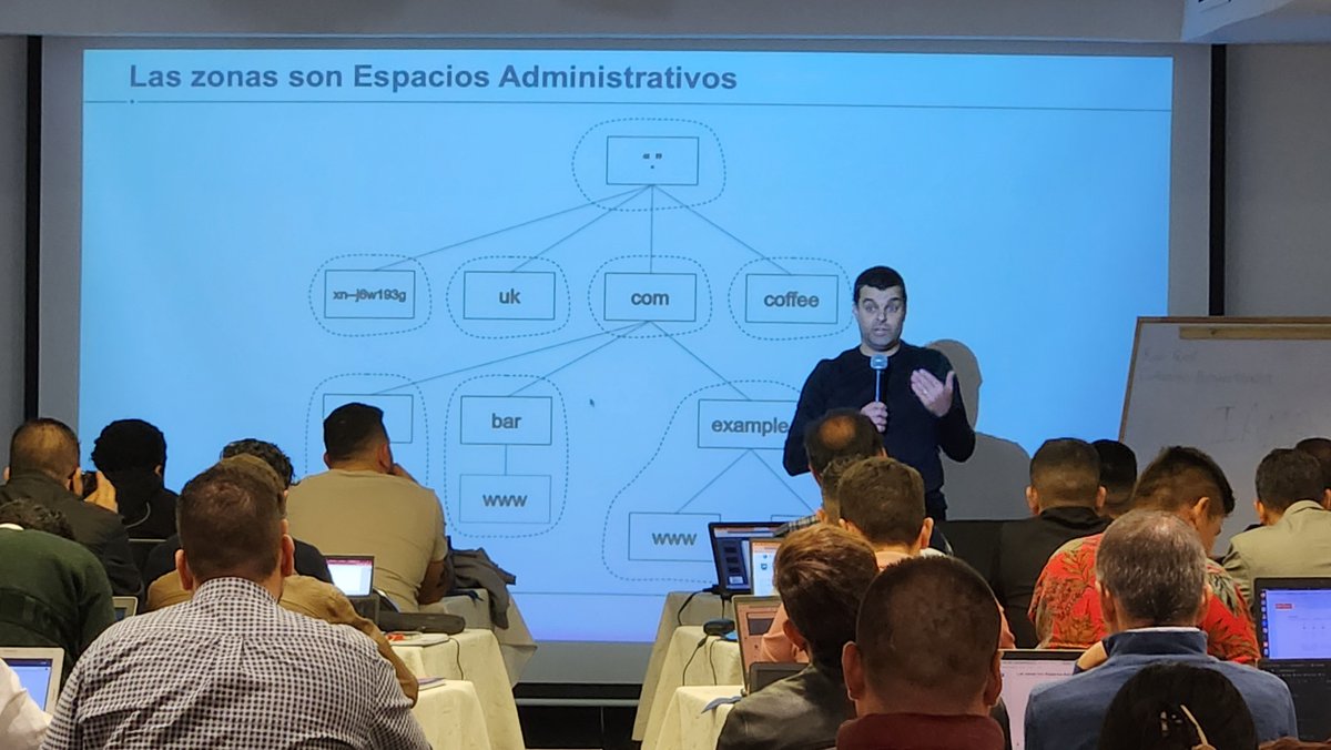 Introducción al DNS por <a href="/nantoniello/">Nicolas Antoniello</a> en el evento Unidos, conectamos
Colombia al futuro, a sala llena @icann_es <a href="/ISOCcolombia/">Internet Society Colombia Chapter</a> <a href="/lacnic/">lacnic</a> <a href="/NapColombia/">NAP Colombia</a> #UnidosConectamosColombia