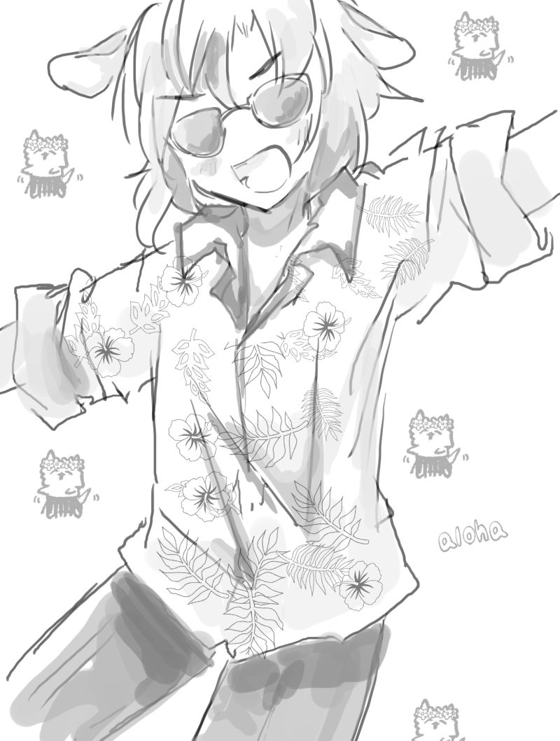 アロハシャツしおのくんが見たくなったので #インガアート 