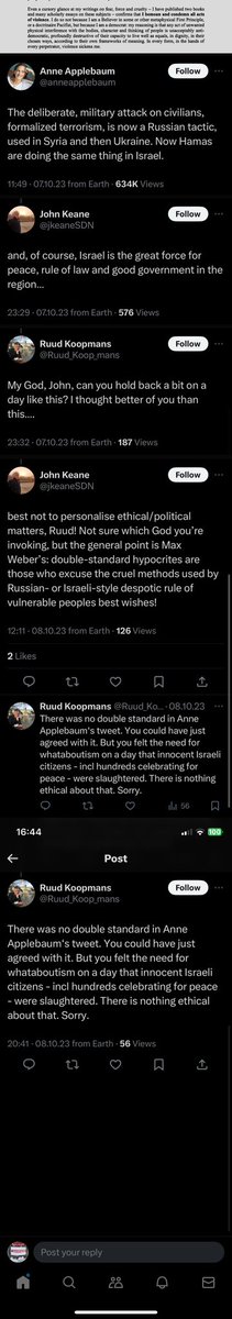 wolfdeicke's tweet photo. @jkeaneSDN @WZB_Berlin @khanfarw @BMWK @WZB_GlobCon @vedrandzihic @CSDWestminster @AzzamTamimi @thenation @AJEnglish For a man of many words - &amp; one who claims to “condemn all acts of violence” - your fabled timeline is not only curiously silent on the #Hamas-atrocities of 07.10.23, it shows you fighting tooth &amp; nail against the notion that something worth bemoaning might have occurred. 1/2 https://t.co/ztgJGLxNpc