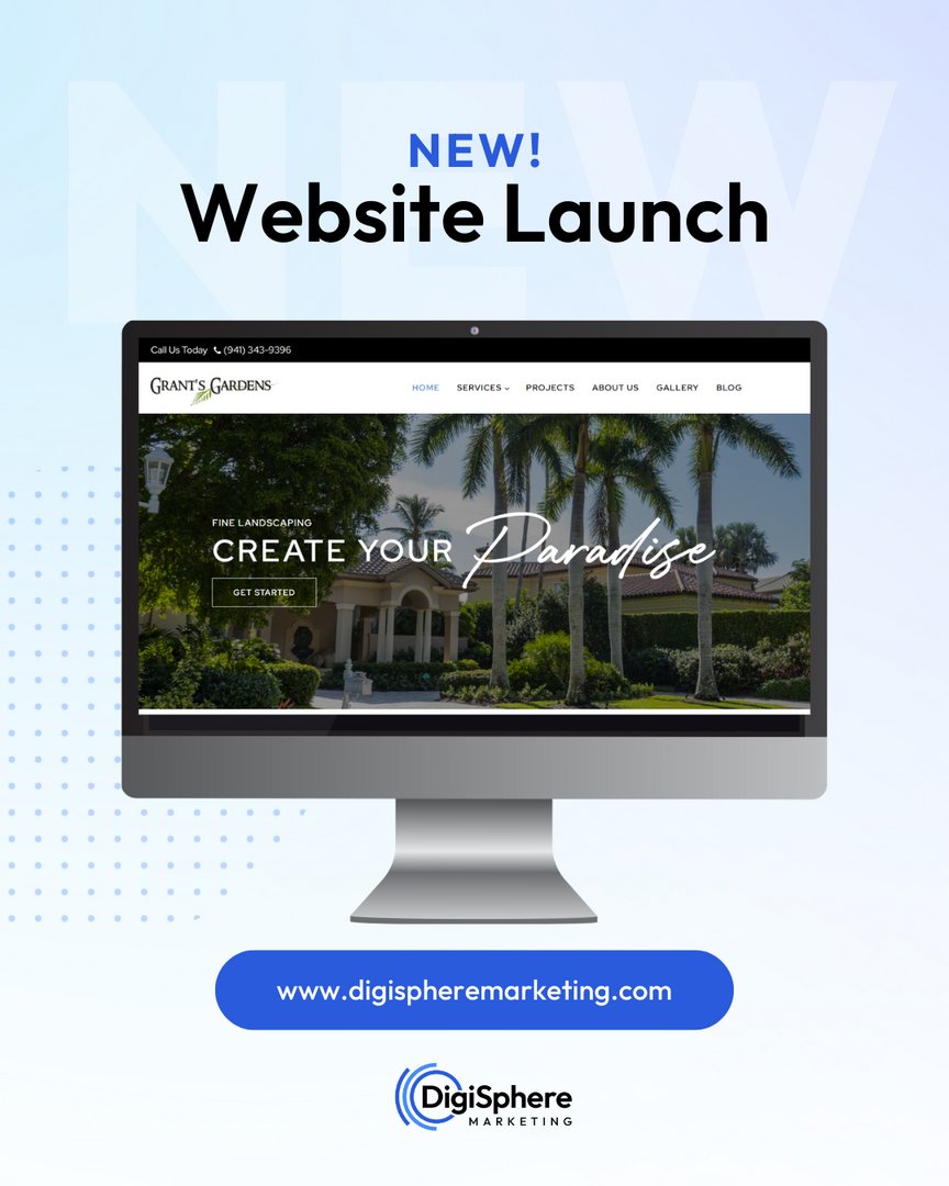 🌱 Exciting news! Grant's Gardens has just launched their stunning new website designed by #DigiSphere! 🎉💻

Discover a green paradise at grantsgardens.com 

#website #launch #gardening #websitelaunch #sarasotafl #sarasota_florida #marketing