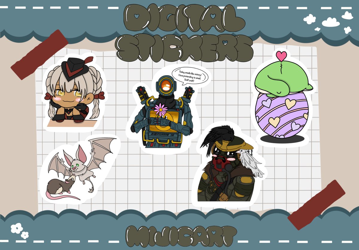 MijicArt_'s tweet image. Just added a new Sticker Bundle to my Etsy Store! ₊˚⊹♡
Go check it out! 👇

mijicart.etsy.com/listing/160840…

Have you played Apex Legends before? If so, who do you main? ❀

#Stickers #SmallBusinesses #stickerbundle #etsy #discord #stickerartist #art #cute #gaming #ApexLegends