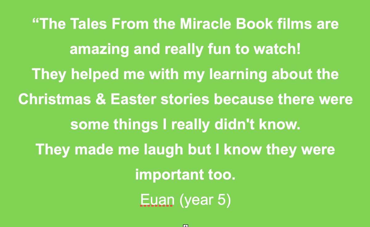 miracle_tales's tweet photo. We always love getting feedback! Here’s what some of our members have been saying about ‘Tales From The Miracle Book’… 

#biblestories #biblestoriesforkids #primaryschool #primaryteachers #freeresourcesforteachers #freeresources #primaryeducation #assemblies #assemblyideas https://t.co/7NfnLrZtTI
