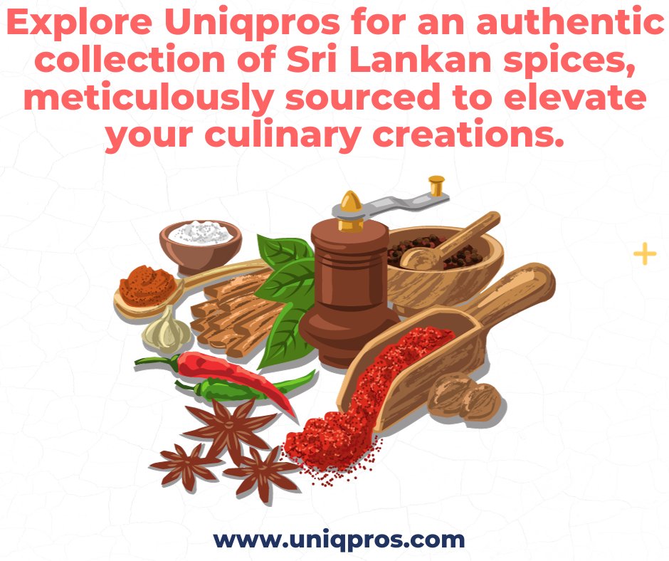 Uniqpros's tweet photo. Explore Uniqpros for an authentic collection of Sri Lankan spices, meticulously sourced to elevate your culinary creations. 🌶️🍲 #AuthenticSriLankanSpices #Uniqpros https://t.co/slWUGVyWUq