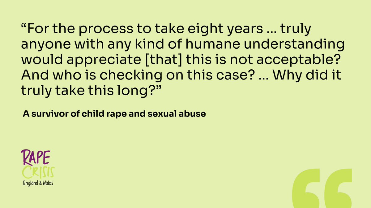 The criminal justice system is failing rape survivors. The process doesn’t have to be like this. Change is possible. This #16DaysOfActivism, support our campaign to cut unacceptable delays and waiting times for rape justice: rapecrisis.org.uk/yearstoolong?u… #YearsTooLong