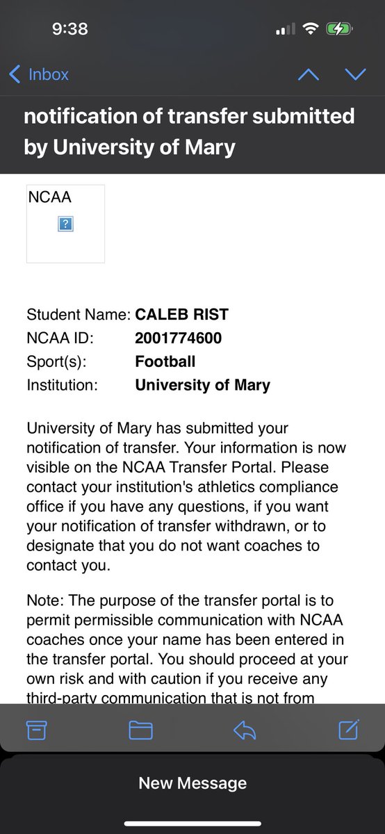 I'd like to thank UMary for the opportunity to play football, but I've decided to enter the transfer portal and my recruitment is 100% back open.

5' 10" 195 RB
3 years of eligibility