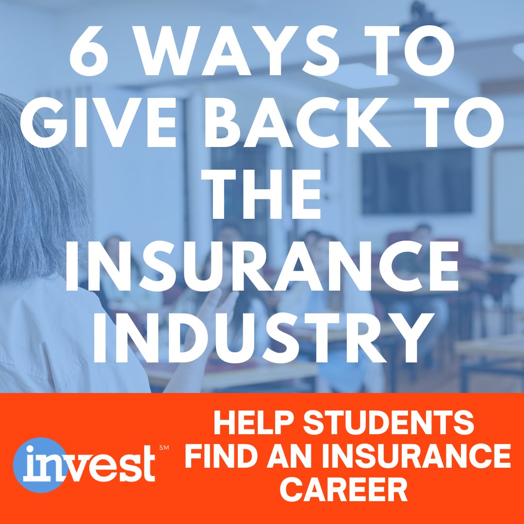 -Volunteer in the classroom -Hire an intern or host a job shadow day -Donate to the Invest scholarship fund -Hire an Invest graduate -Promote Invest -Follow us and share! #promoteinvest #talkinsuranceeducation hubs.la/Q02b4-NY0