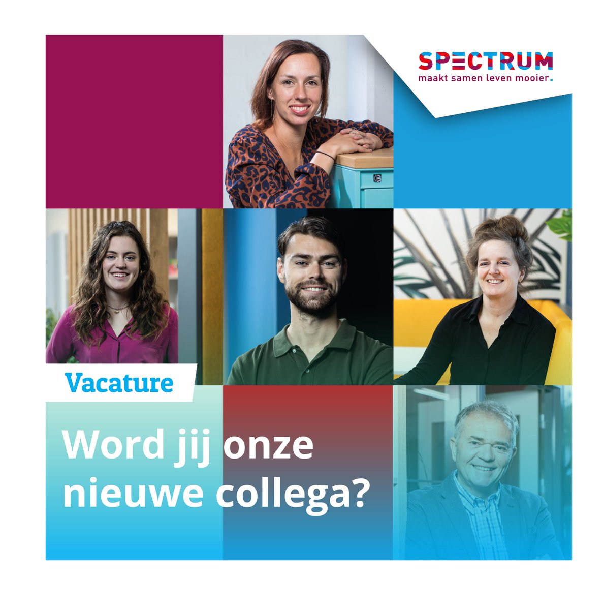 Spectrum is op zoek naar adviseurs die samen leven mooier maken. Iets voor jou? Kijk op onze site of jij je aangesproken voelt door het functieprofiel 👉 spectrumelan.nl/over-spectrum/…
#vacature #werkenbij #adviseur #maatschappelijkevraagstukken