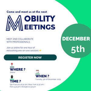 mobilitymakers's tweet photo. #MobilityMeetings are coming 🥳
Come and connect with key #SustainableMobility players 😉
🗓️Tuesday, December 5th
📍Online
To join the meetings 👉 https://t.co/G30rYsNn7S
#Mobility #SustainableMobility #GreenMobility #OnlineMeetings #innovations #DecemberEvent #MobiliyEvent https://t.co/tPh4kD0LNq