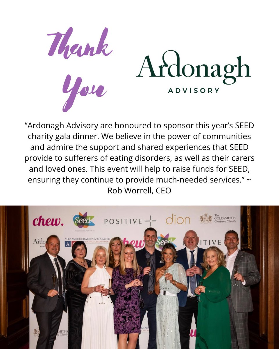 SeedSupportUK's tweet photo. A Special Thank You to Ardonagh Advisory's

In a landscape where collaboration is critical, Ardonagh Advisory's £5,000 donation exemplifies the profound outcomes that can be achieved when businesses and charities unite for a common cause.

#seedteam #eatingdisordersupport https://t.co/9GZ0UzzJS6