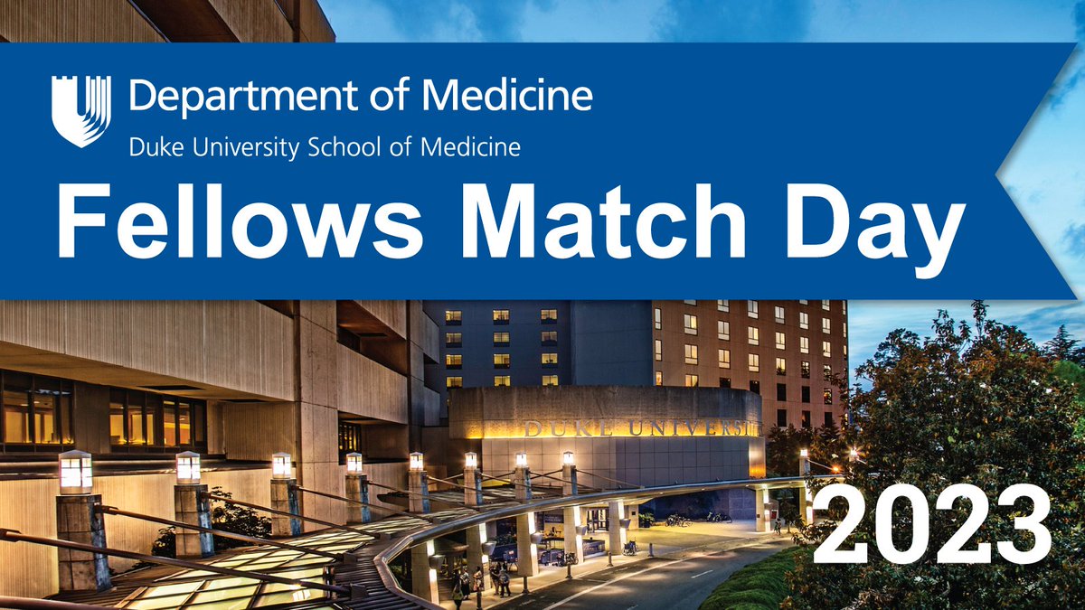 We're so excited to celebrate Fellows Match Day today! We are extremely proud of our #Duke  residents, who will continue to move medicine forward across the country #fellowmatch
