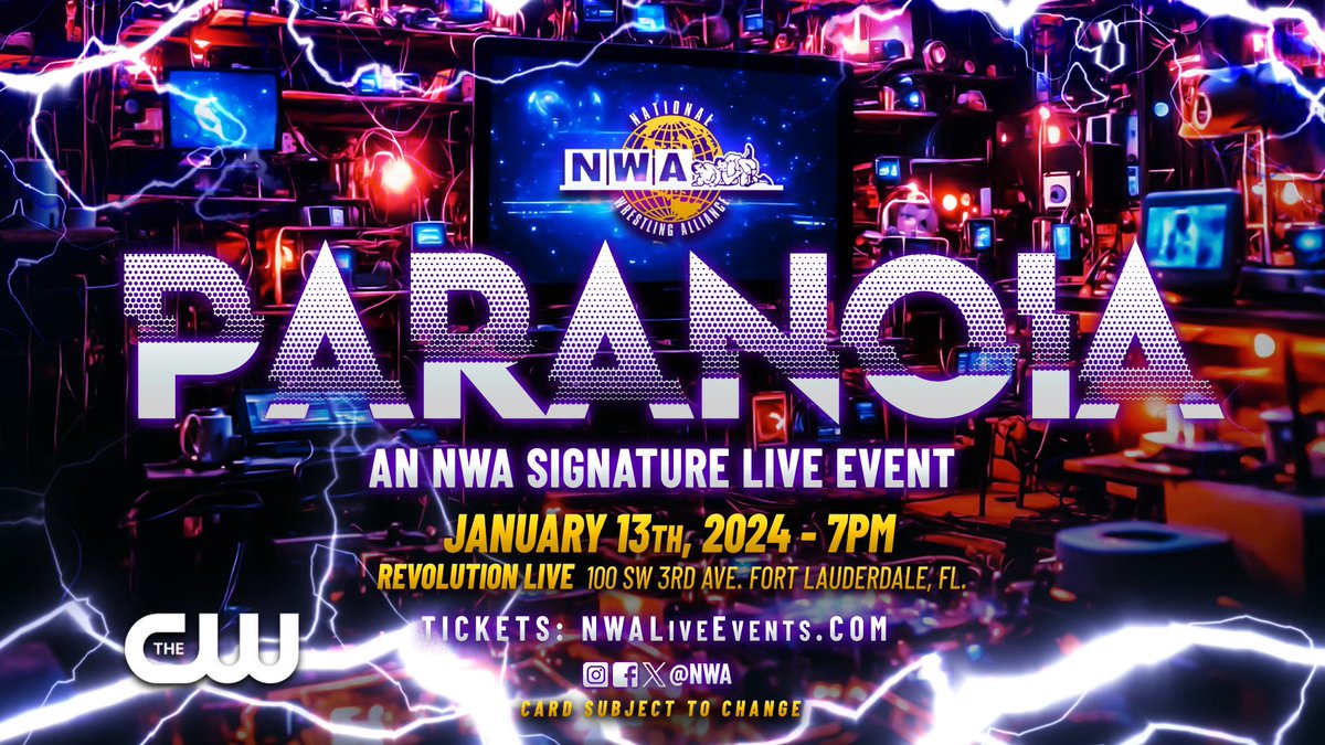 Tickets on sale now for Ft. Lauderdale on January 13th! Join the Stars of the National Wrestling Alliance as we bring the old-school to the modern with YOU in an all-new live taping experience! 🎟️NWALiveEvents.com