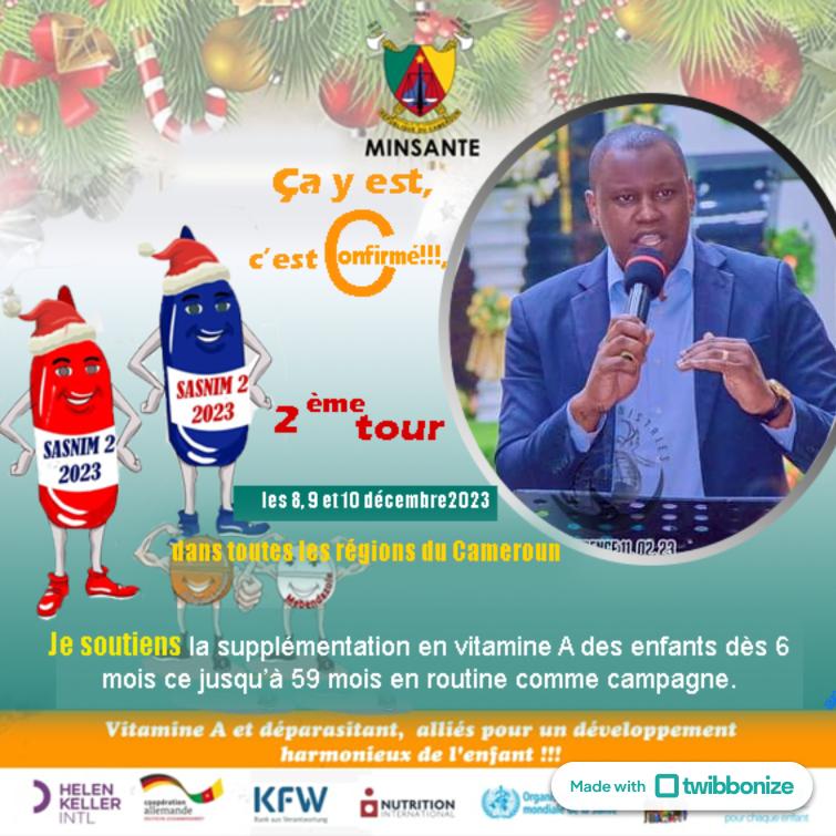 Raoul_Cheudjio's tweet photo. Ça y est le deuxième tour est lancé.
Je soutiens la supplémentation en vitamines A des enfants de 06 à 59 Mois
#Cameroon #vitaminA #santéinfantile #ChildHealth #nutrition #vitamineA #santématrrnelle #maternalhealth #SASNIM #SASNIM22023 #Cameroun
@DrManaouda @MinsanteCMR @UNICEF https://t.co/PUOVY3QqjP