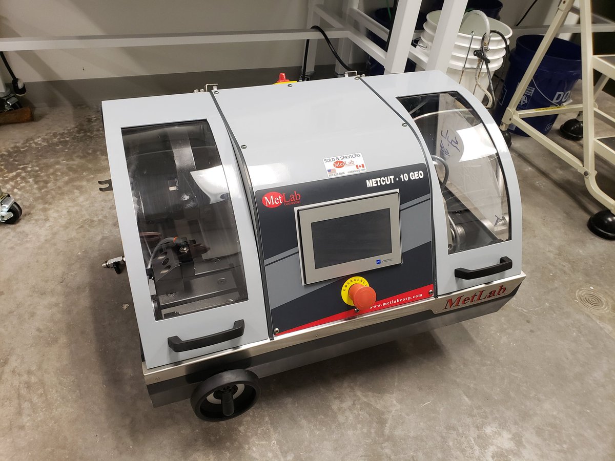 Please welcome the newest member of the <a href="/MisericordiaU/">Misericordia University</a> Paleontology and Evolutionary Anatomy Research Laboratory (PEARL):

The MetLabCorp METCUT-10 GEO.

This will make histological thin-sectioning of dinosaur bones and other extinct critters sooooo much easier and safer!