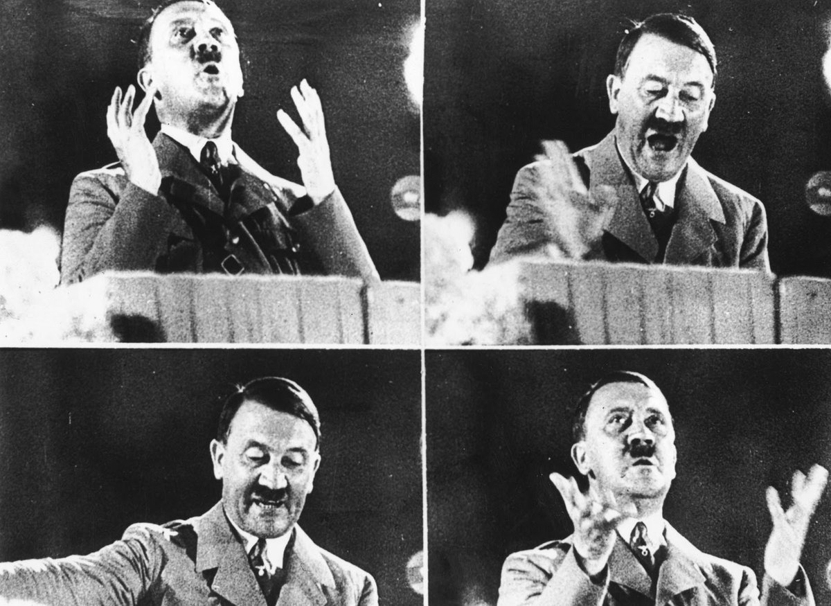 ElNecio_Cuba's tweet photo. ¿Cuáles fueron las 40 frases más controvertidas y repudiadas de Adolf Hitler?

👁️ El dictador nazi utilizó su capacidad retórica para atraer a las masas, aunque lo que sostuviera fue reflejo de su locura.

ABRO 👇 HILO