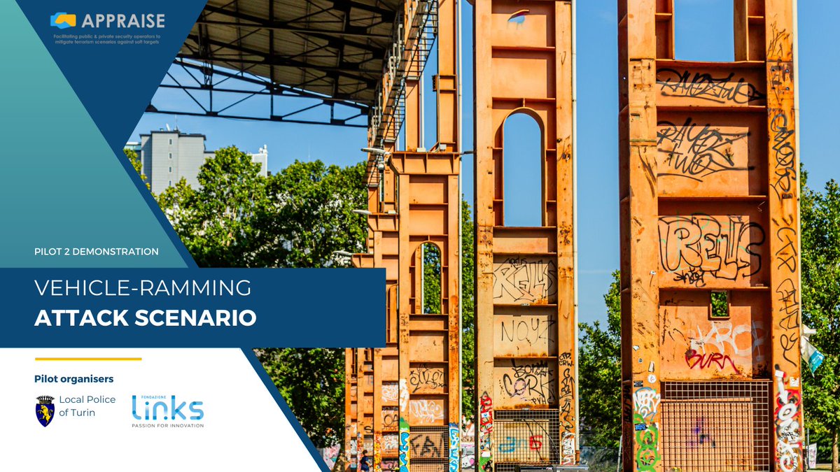 appraise_h2020 (@appraise_h2020) on Twitter photo 🚨 This week we're at the Parco Dora in Turin for our final pilot simulating a vehicle-ramming attack, a venue inspired by the Kappa FuturFestival.
We're currently finalising APPRAISE ready for the pilot tomorrow.
Thanks to <a href="/twitorino/">Città di Torino</a> and <a href="/LinksFoundation/">Fondazione LINKS</a> for their support! 🙌 🚨 This week we're at the Parco Dora in Turin for our final pilot simulating a vehicle-ramming attack, a venue inspired by the Kappa FuturFestival.
We're currently finalising APPRAISE ready for the pilot tomorrow.
Thanks to <a href="/twitorino/">Città di Torino</a> and <a href="/LinksFoundation/">Fondazione LINKS</a> for their support! 🙌