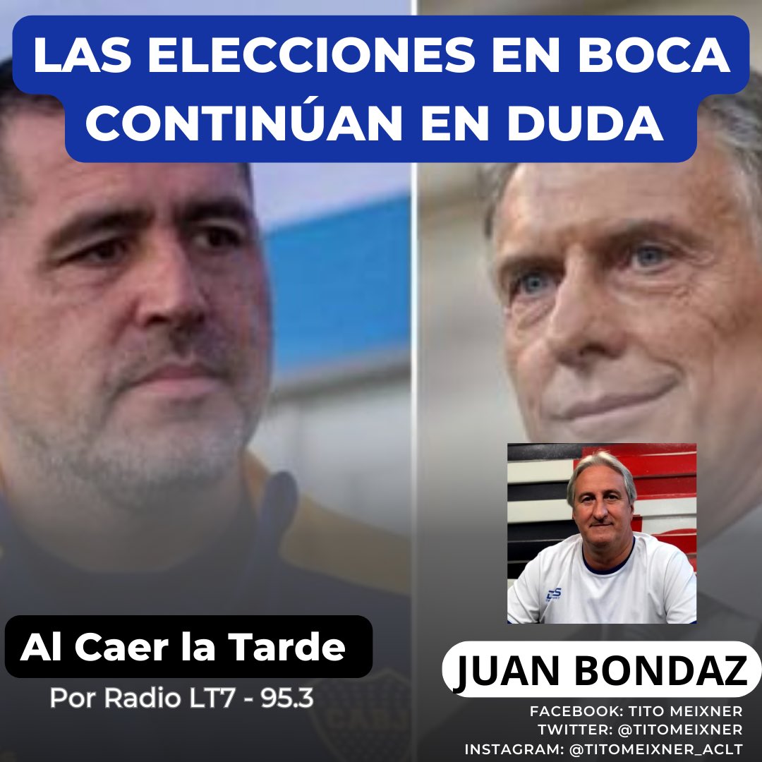 titomeixner's tweet photo. En Al Caer la Tarde entrevistamos a Juan Bondaz sobre las elecciones en Boca y los puntos a favor y en contra entre los candidatos. 🎙️📻
Nota completa 👉🏼 https://t.co/2kLXWrv8XV https://t.co/e0k9Ne6Dwj