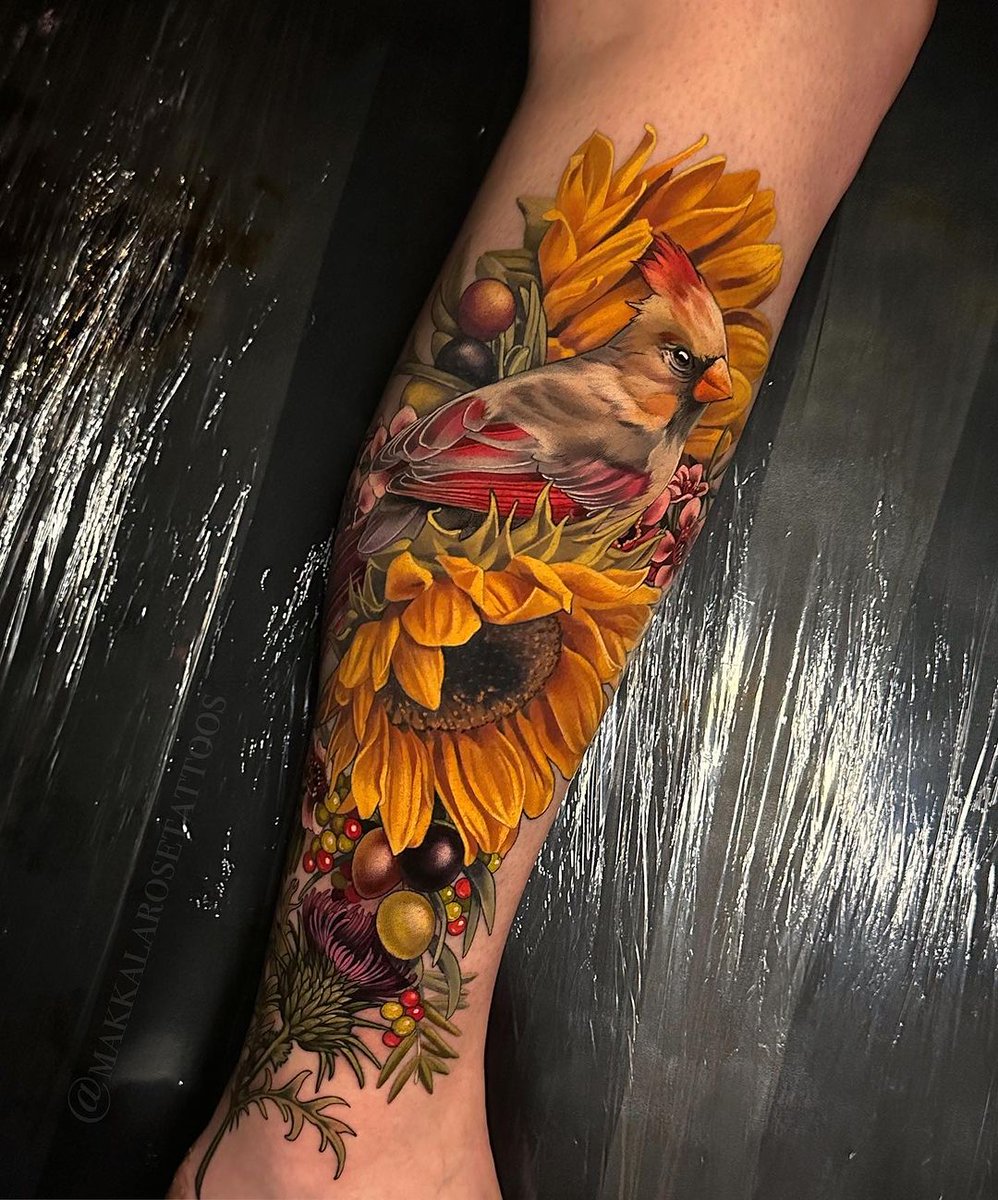 Amazing floral bird piece from Makkala Rose using Killer Ink tattoo supplies!  

#tattoo #floraltattoo