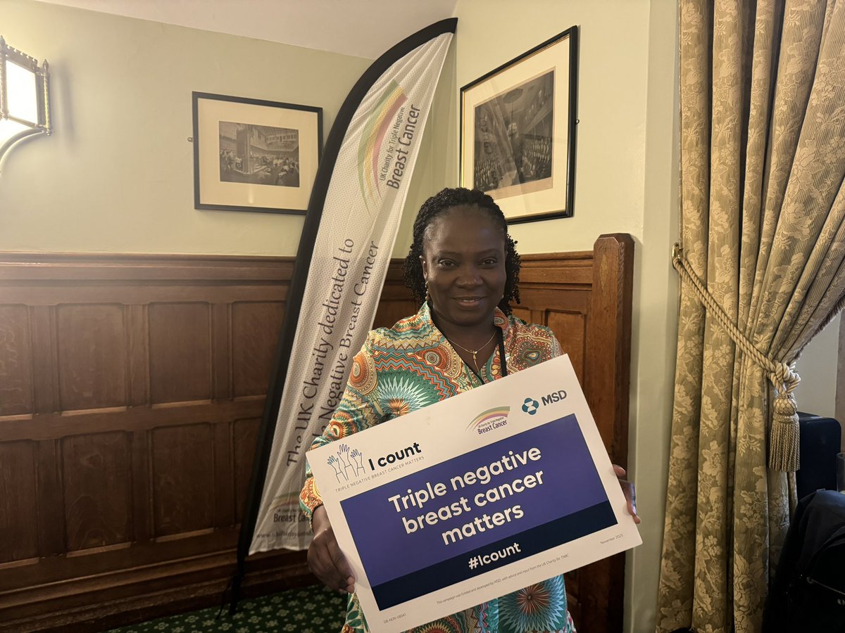 saradan26's tweet photo. Such an honour to be present today at House of Parliament for the parliamentary reception raising awareness about TNBC #icount #tnbcuk I wore @ErinWysocki medal ๐ฅ to Pledge my support for this important course. #BreastCancerAwareness @RCNi_Sprinks @rcni https://t.co/Thb60YRsL7