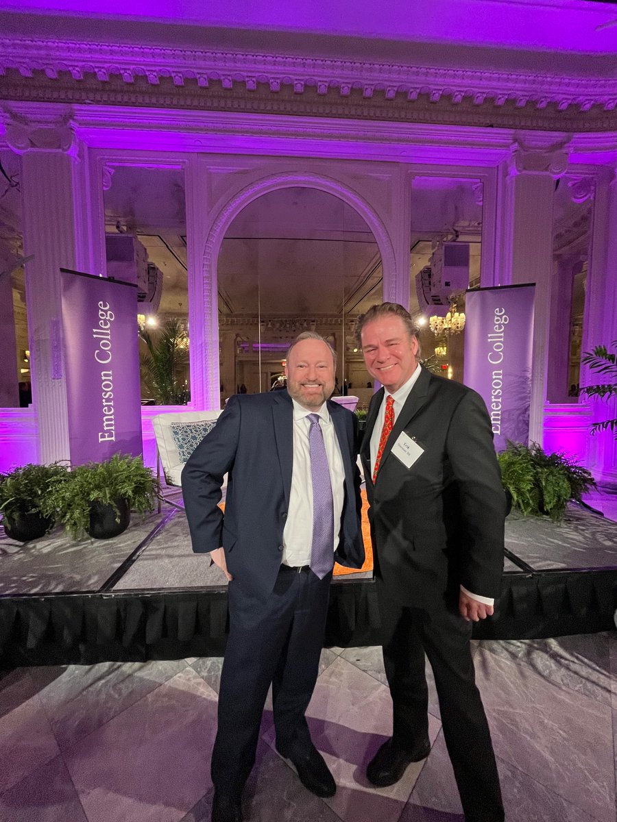 With the new @EmersonCollege President @jaybernhardt at the Pierre Hotel in Manhattan last evening. A wonderful event! My Alma mater is in great hands under this new leadership.