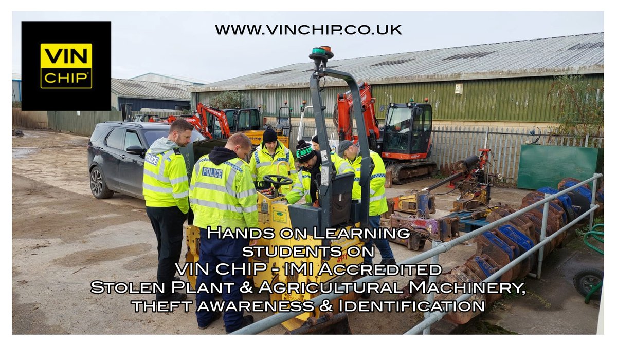 VinChipDPI's tweet photo. Hands on training + vital IMI accredited course with exam =@VinChipDPI courses = the Best Professional Development Courses for Police - identifiying Stolen Plant & Agri Machinery -https://t.co/a0htbhR06S #policetraining #vinchip #experiencedtrainer #thebestbyadistance #ruralcrime https://t.co/BIM0kG89g6