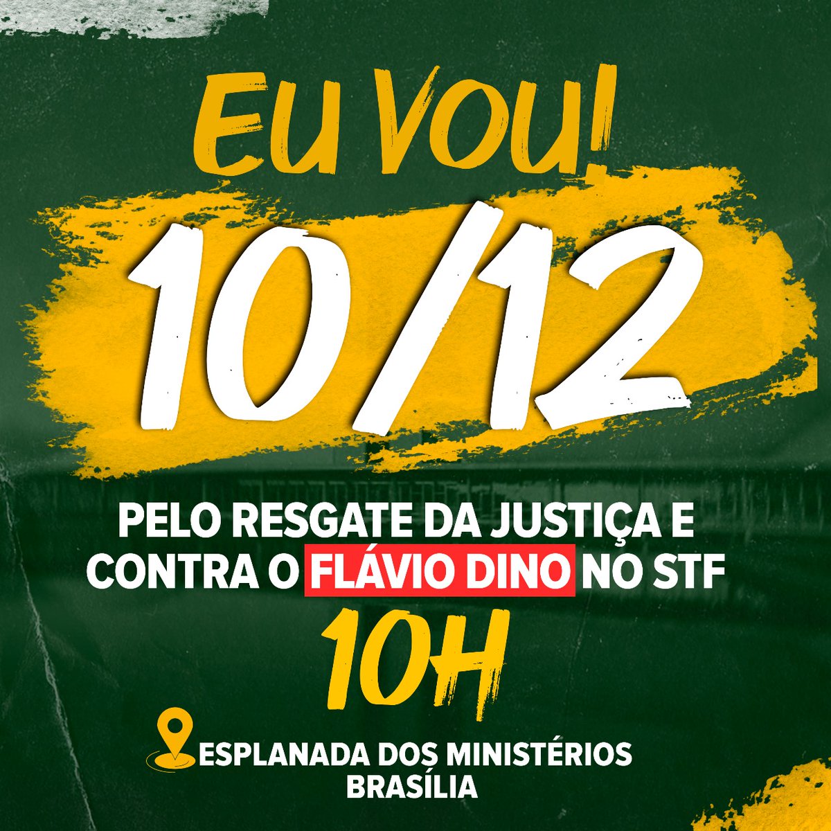 GayerGus's tweet photo. Em Brasília será as 10hs no dia 10
Chega dessa ditadura!
Apenas a mobilização popular poderá impedir de termos mais um ditador no STF https://t.co/T7ZfYRuAyh