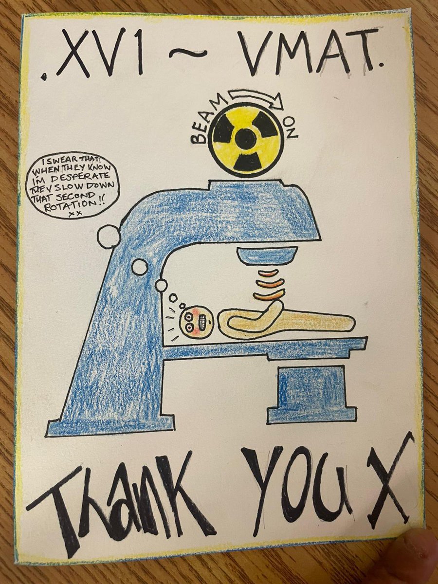 BCC Radiotherapy RBH (@bccradiotherapy) on Twitter photo Brilliant thank you card from one of our patients.. if you know … you know 😊 #radiotherapy <a href="/SCoRMembers/">SCoR Members</a> Brilliant thank you card from one of our patients.. if you know … you know 😊 #radiotherapy <a href="/SCoRMembers/">SCoR Members</a>