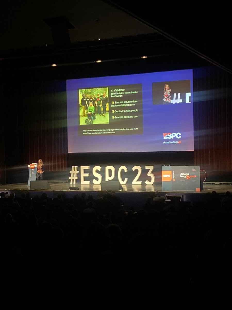 ESPC_Community's tweet image. #FusionTeams is how we’ll do the 4  steps of #AI

1. ML/AI Experts
2.Experts in the problem
3.Solution builders
4.Validator 

#ESPC23