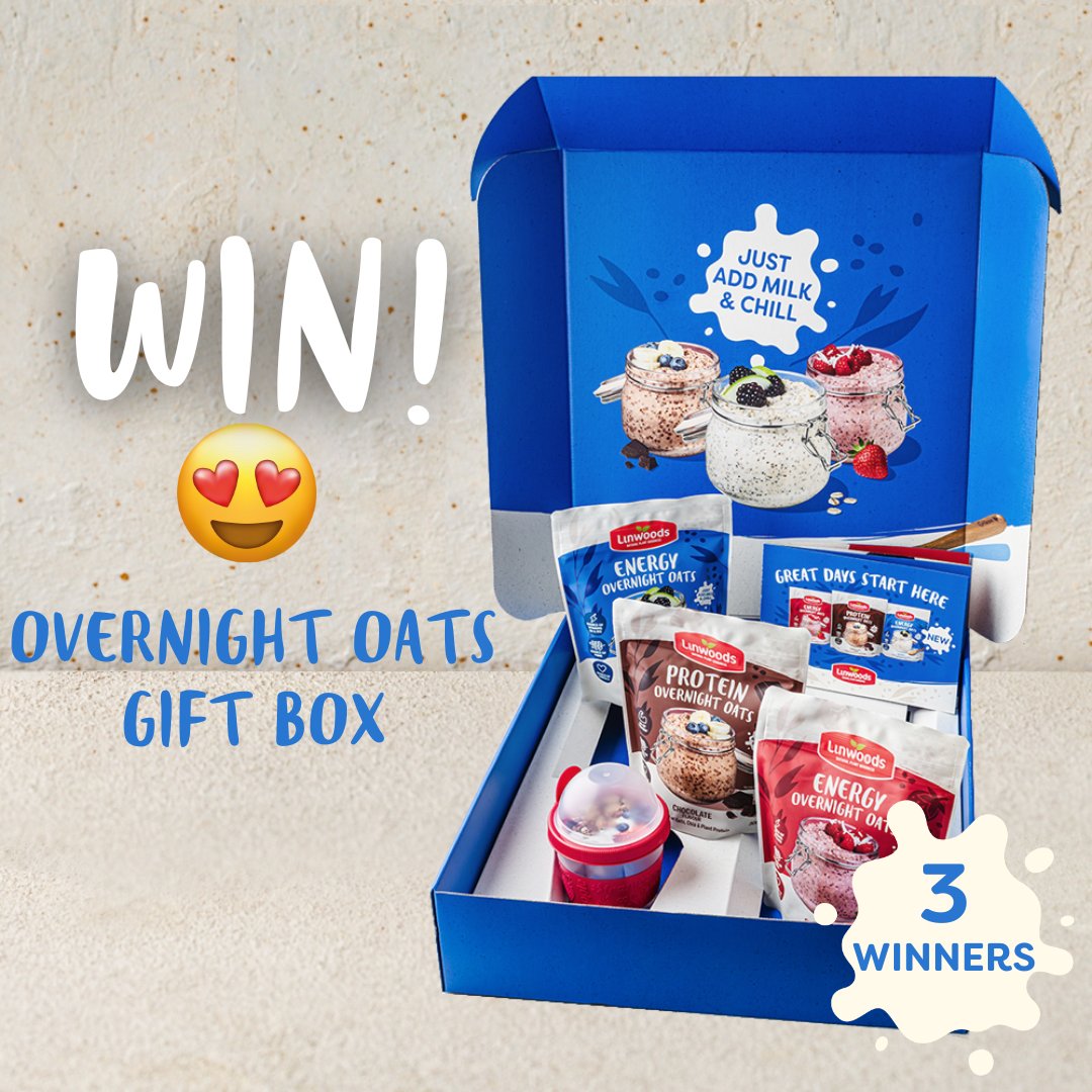 WIN❗️Linwoods NEW Overnight Oats Gift Box😍👇 (3 Winners)

To enter simply: ⁣⁣
💙FOLLOW 
💙TAG a friend (unlimited entries) ⁣⁣
💙RETWEET 

Enter as many times as you like🙌⁣
⁣
T&amp;Cs: Competition closes 20/12/2023 and is open to UK &amp; Ireland entrants only.