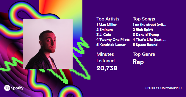 This year: rediscovered how genius Eminem and Kendrick are while being cozy with the other three as continued go to's.  Next year: reach into new genres and get out of the comfort zone?