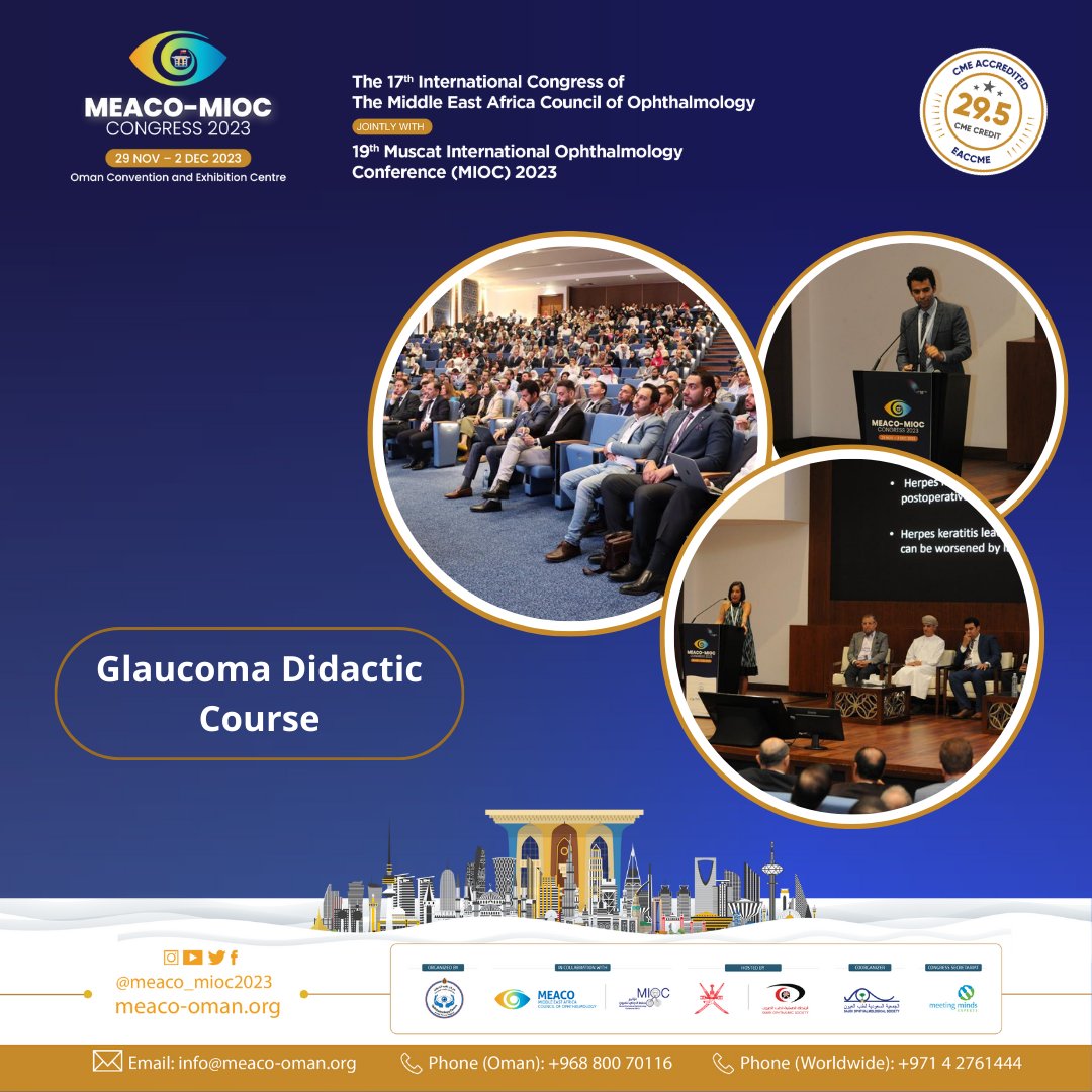 Glaucoma Didactic Course! #optometry #ophthalmology #ophthalmologist #meaco_mioc_2023 #Meaco #healthcare #eyedoctor #middleeast #oman #experienceoman