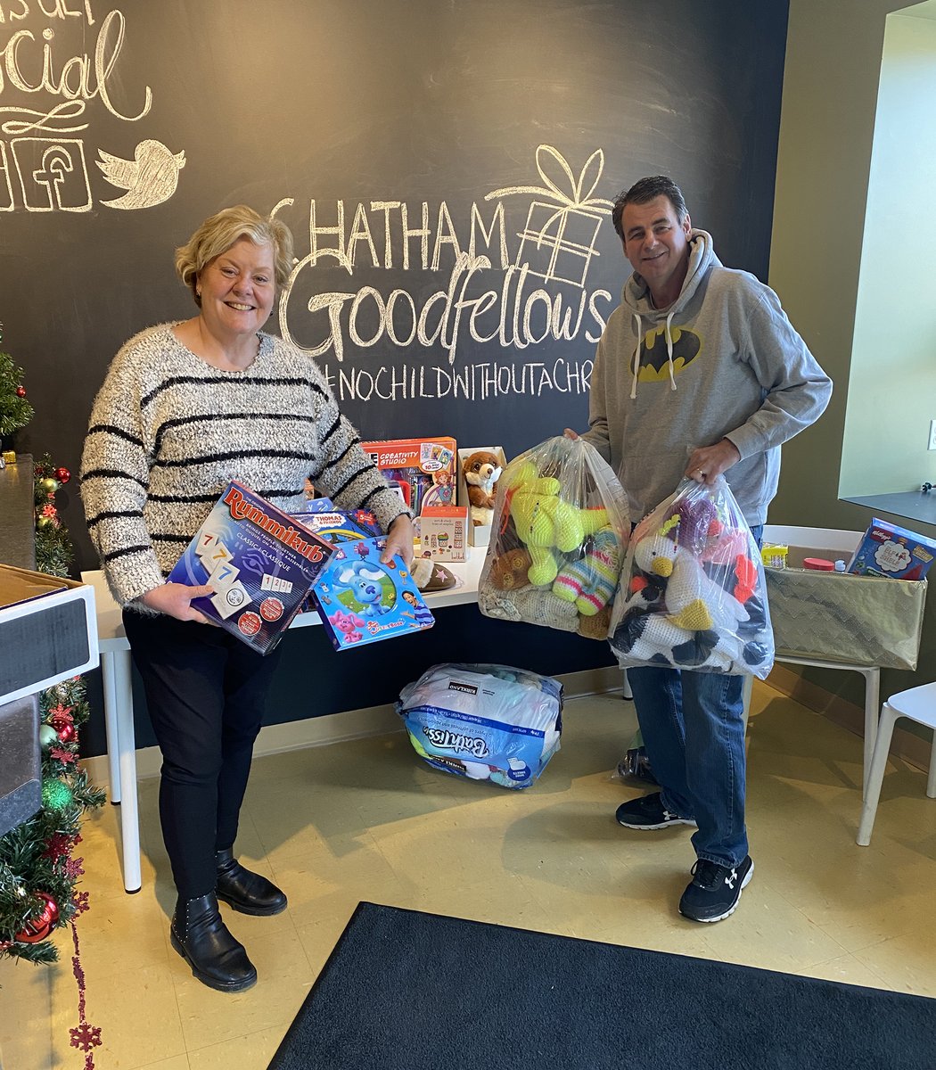 Thank you to our staff and community for embodying the true spirit of giving. Our first load of food and toy donations has headed off to the @chathamgoodfellows  Because of your generosity, families in need will experience the magic of the season.