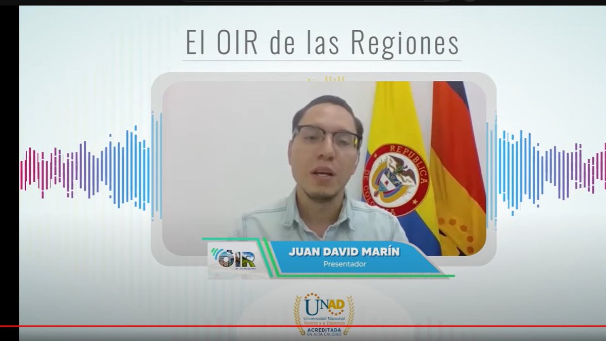 ElOIRdelaRegion's tweet photo. #EnEsteMomento el docente Juan David Marín @JuanD1195  nos hace el honor de presentar este hermoso espacio. Gracias a @AngelicaOlivella y el equipo de @TvUnadVirtual por su maravillosa realización.  Pronto llegaremos con el Capitulo 10 https://t.co/fns1oL6zlr