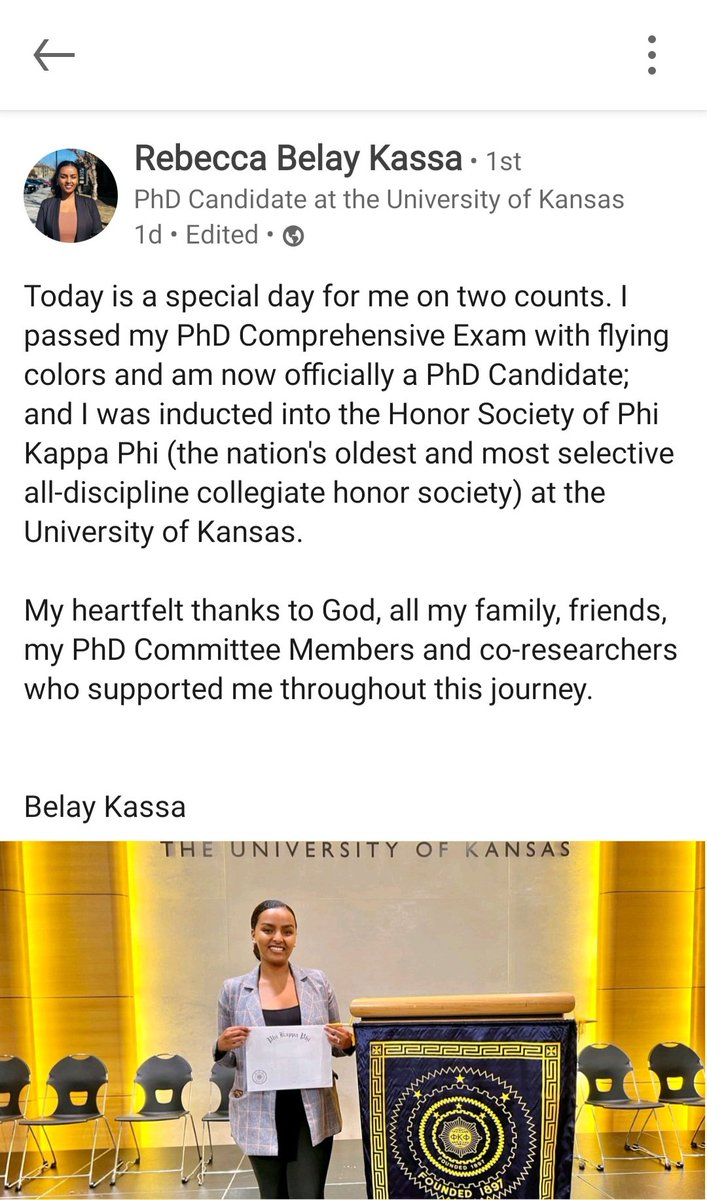 We are so proud of my sister!🥰Our father even wrote a very powerful and beautiful poem about my sister's academic journey! I love his poems!  Though he doesn’t call himself a poet, for me he is a very good poet on his own right እመኑኝ በዘመድ የተሰጠ አስተያየት አይደለም