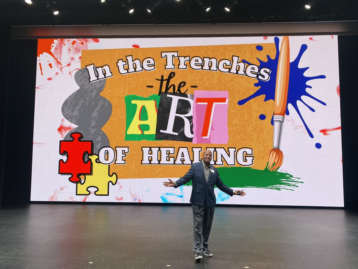 DrJhodge1906's tweet photo. So honored to be working with Telisa D. Brown 
(Director of Guidance and Counseling) @ArlingtonISD TEXAS at this wonderful PD event for mental health support staff. #getintheway #learnwithullc #SAMEpage #Artofhealing https://t.co/rWMWBPu3Ib